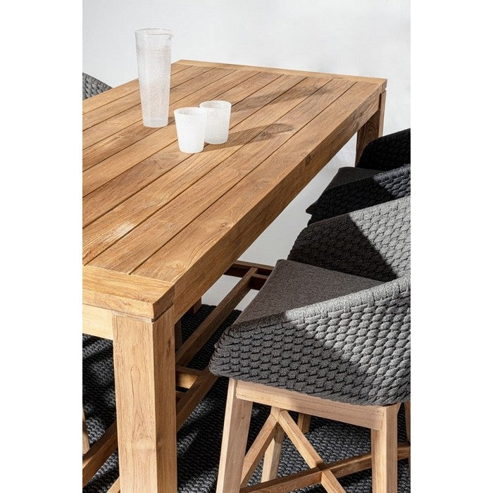 Tavolo alto da bar in legno teak - Maricruz - BIZZOTTO - 34269352460504