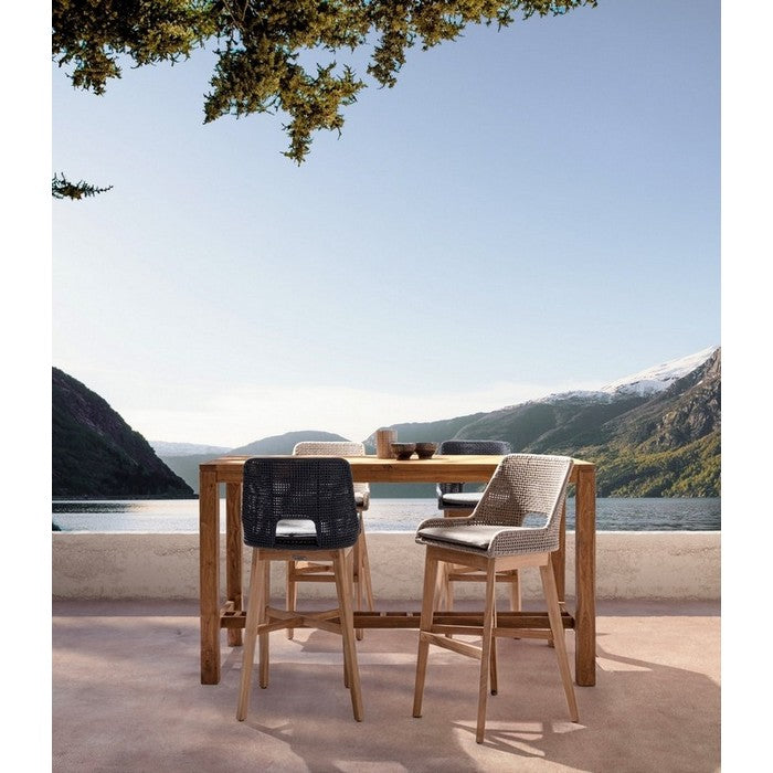 Tavolo alto da bar in legno teak - Maricruz - BIZZOTTO - 34279591248088