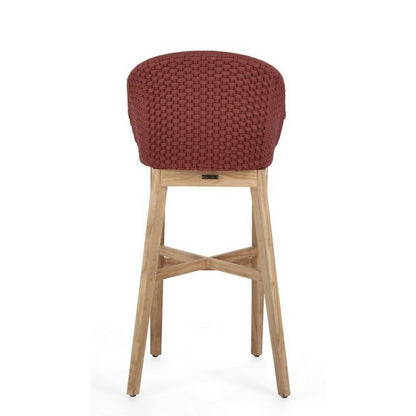 Sgabello alto da bar in corda e legno - Coachella