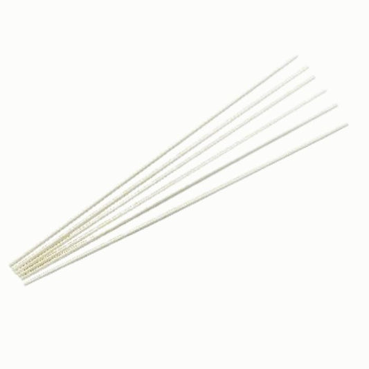 Set 6 bastoncini bianchi in fibra per diffusore di essenza 40 cm - MERCURY - 