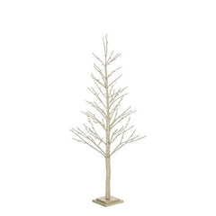 Albero di Natale con struttura champagne e LED bianco caldo - Glad
