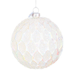 Palla di natale in vetro bianco - Reflex