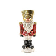 Gnomo soldato natalizio in tessuto 44 cm