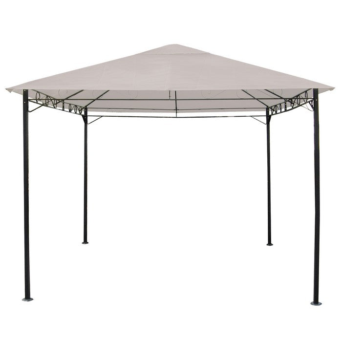 Gazebo con struttura in acciaio con copertura in poliestere ecru - Eco