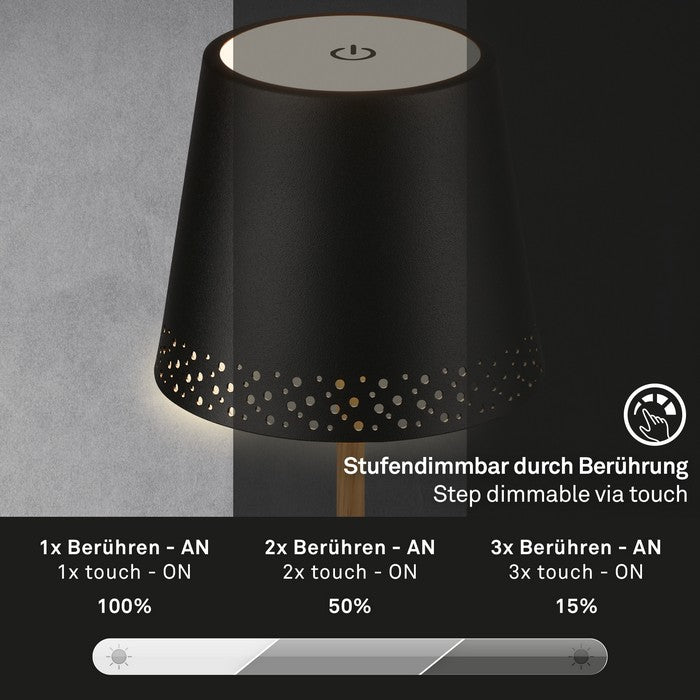 Lampada da tavolo LED a batteria ricaricabile - BRILONER - 34277595971800