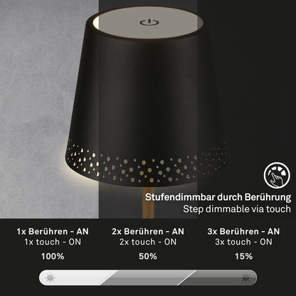 Lampada da tavolo LED a batteria ricaricabile