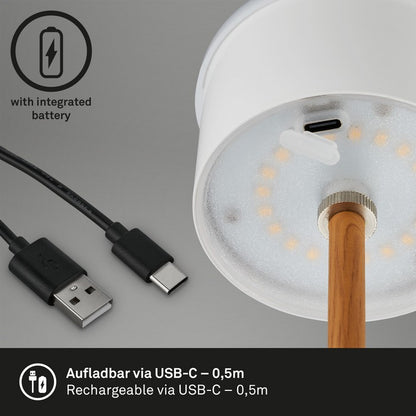 Lampada da tavolo LED a batteria ricaricabile