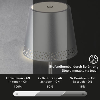 Lampada da tavolo LED a batteria ricaricabile