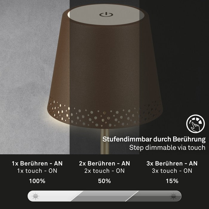 Lampada da tavolo LED a batteria ricaricabile - BRILONER - 34277604983000