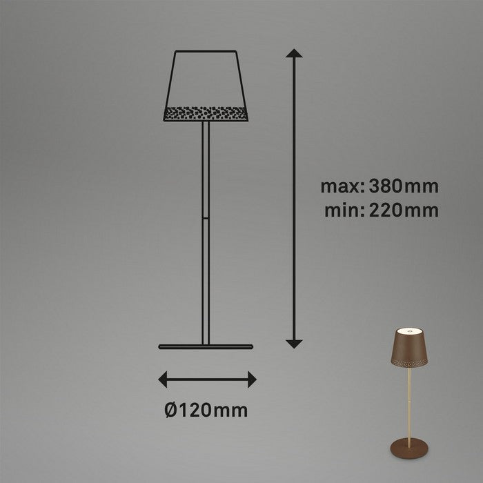 Lampada da tavolo LED a batteria ricaricabile - BRILONER - 34277606686936