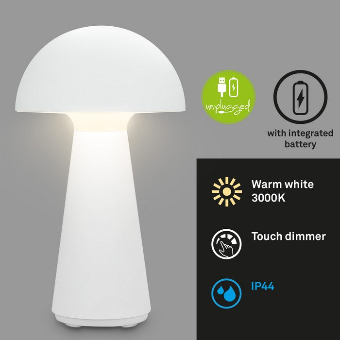 Lampada da tavolo LED a batteria ricaricabile - Fungo