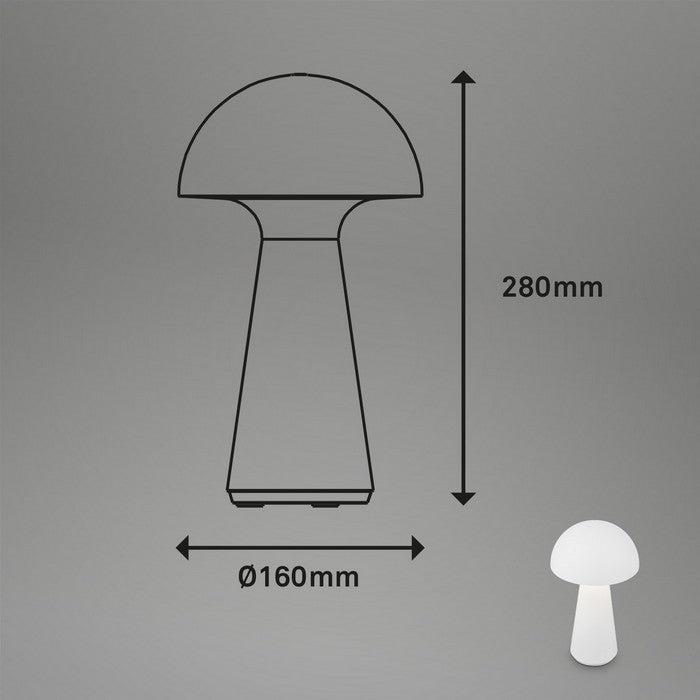 Lampada da tavolo LED a batteria ricaricabile - Fungo