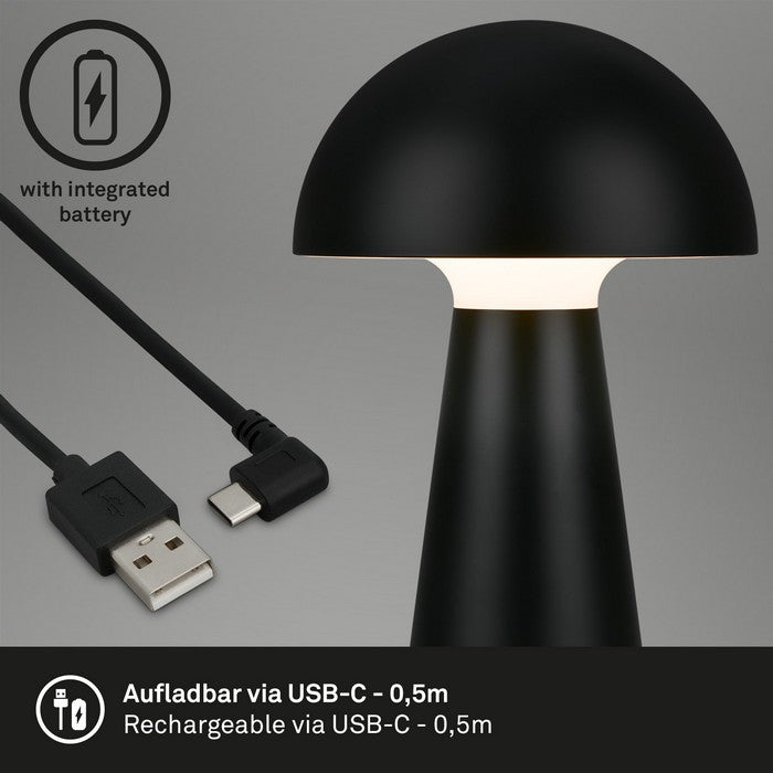 Lampada da tavolo LED a batteria ricaricabile - Fungo - BRILONER - 34277614321880