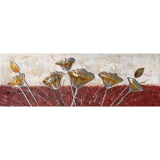 Quadro olio su tela 150x50 cm - Passion Flower - AMBIENTI GLAMOUR - 34269424419032