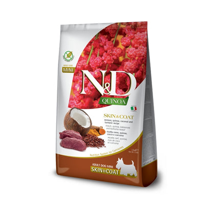 N&D Quinoa Dog Skin&Coat Cervo, quinoa e cocco Adult Mini