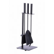 Set attrezzi per camino in ferro con supporto 45 cm