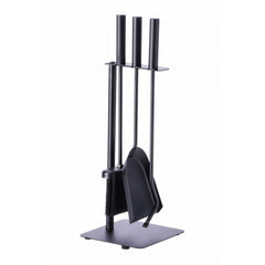 Set attrezzi per camino in ferro con supporto 45 cm