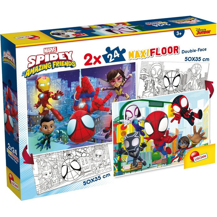 Marvel Puzzle Maxi Floor 2x24 pezzi Spidey