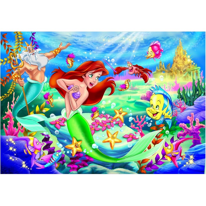 Disney Princess Sirenetta Puzzle Maxi Floor double face 35 pezzi