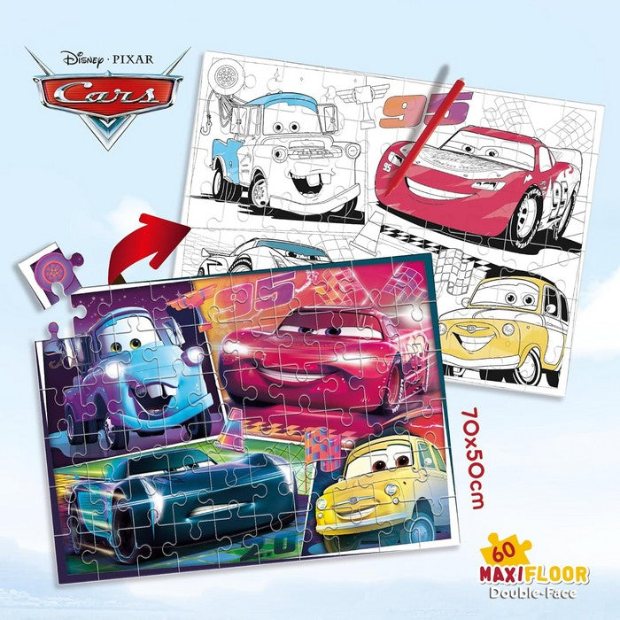 Disney Cars Puzzle Maxi Floor double face 60 pezzi