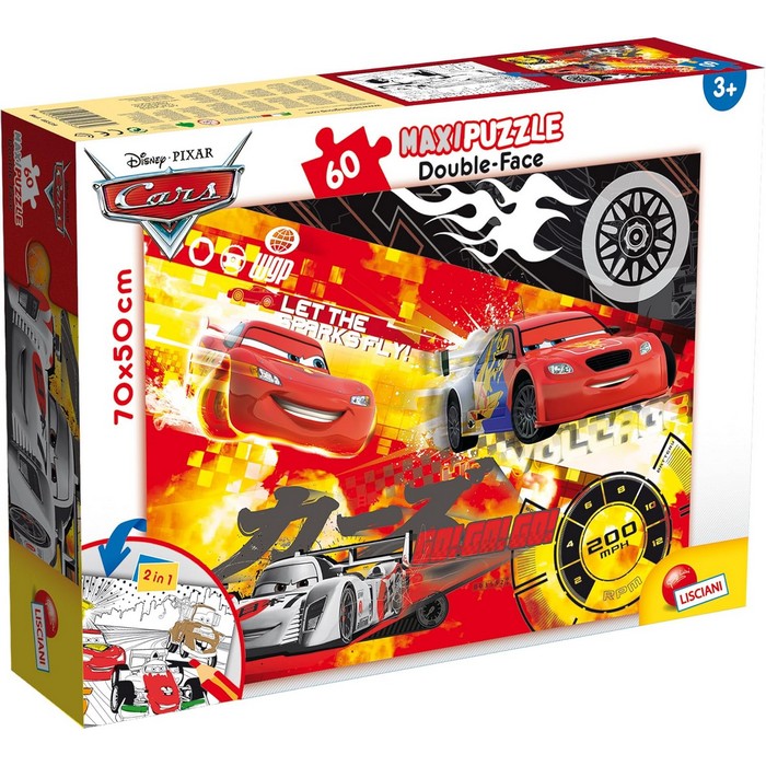 Disney Cars Maxi Puzzle double face 60 pezzi