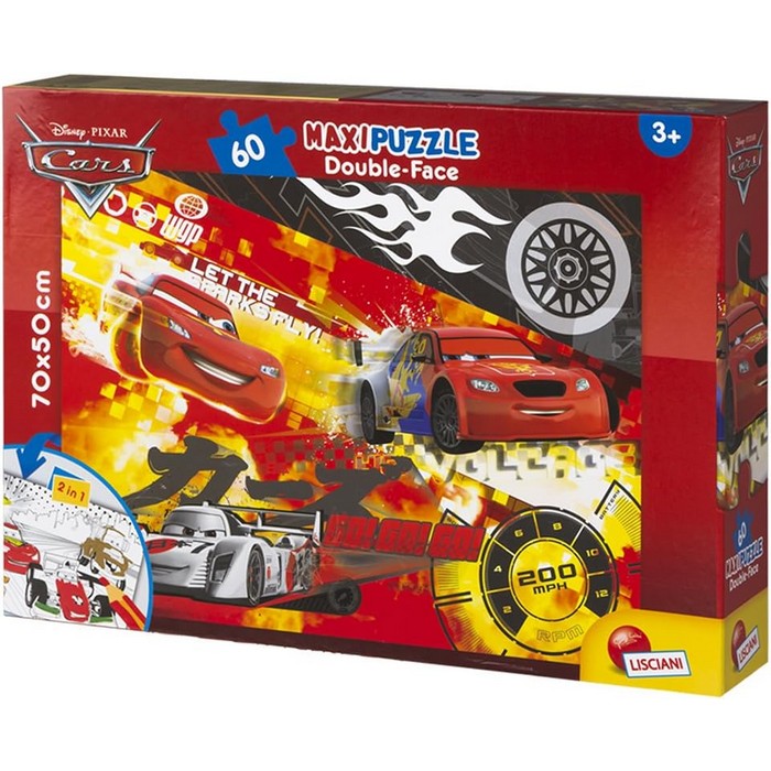 Disney Cars Maxi Puzzle double face 60 pezzi