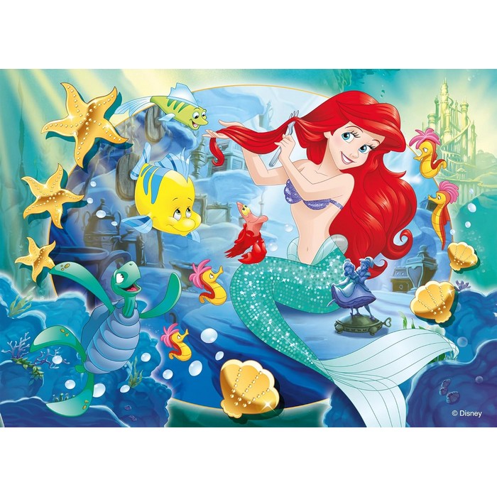 Disney Princess Sirenetta Maxi Puzzle double face 60 pezzi