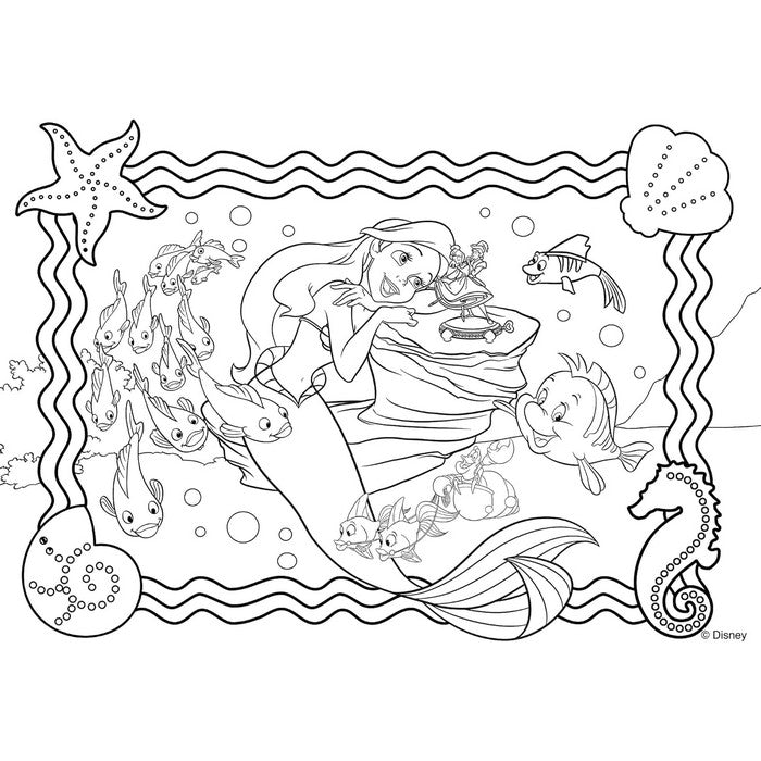 Disney Princess Sirenetta Maxi Puzzle double face 60 pezzi