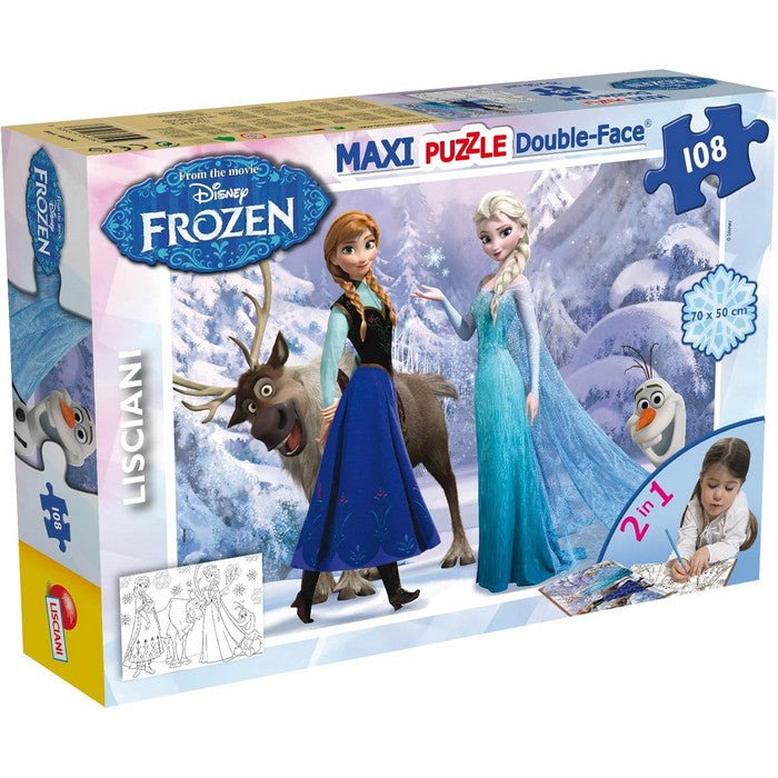 Disney Frozen Maxi Puzzle double face 108 pezzi
