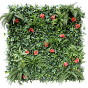 Parete con piante e fiori artificiali per giardino verticale 100x100 cm - Frame