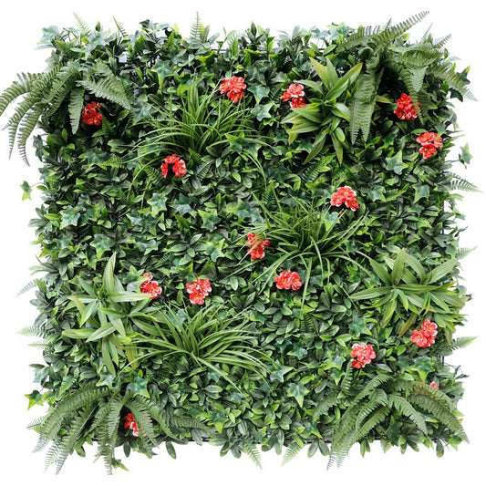 Parete con piante e fiori artificiali per giardino verticale 100x100 cm - Frame - BEST - 34266838794456
