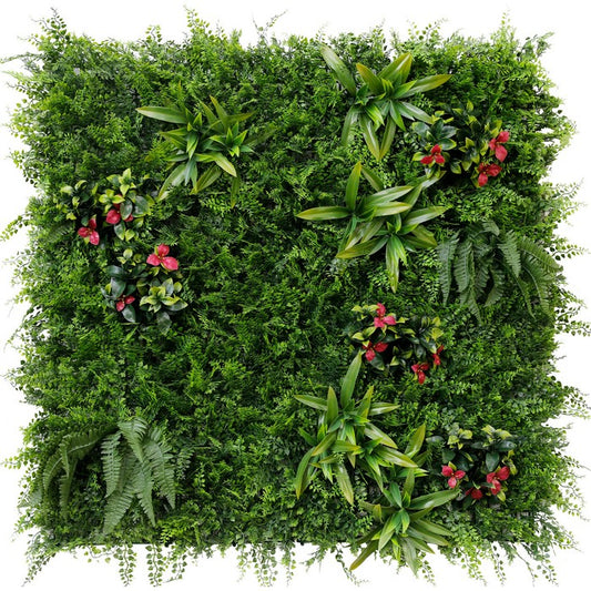 Parete con piante e fiori artificiali per giardino verticale 100x100 cm - Frame - BEST - 34266843218136