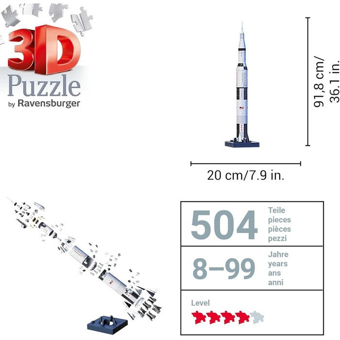 Apollo Saturn V Rocket Puzzle 3D