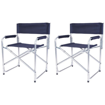 Set 2 Poltrona pieghevole in alluminio e poliestere per giardino e campeggio - Regista