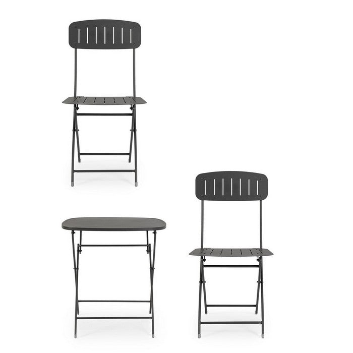 Set da giardino bistrot con 2 sedie e tavolino - Yvonne - BIZZOTTO - 34272319013080