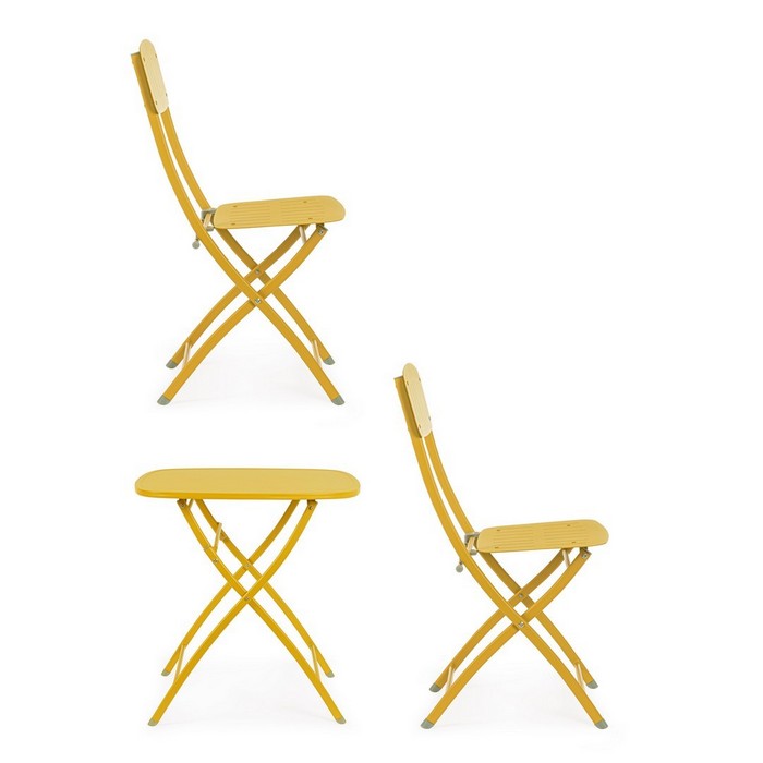 Set da giardino bistrot con 2 sedie e tavolino - Yvonne - BIZZOTTO - 34272338313432