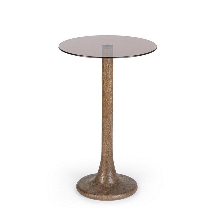 Tavolino in legno con piano in vetro temperato - Aberdeen - BIZZOTTO - 34269701439704