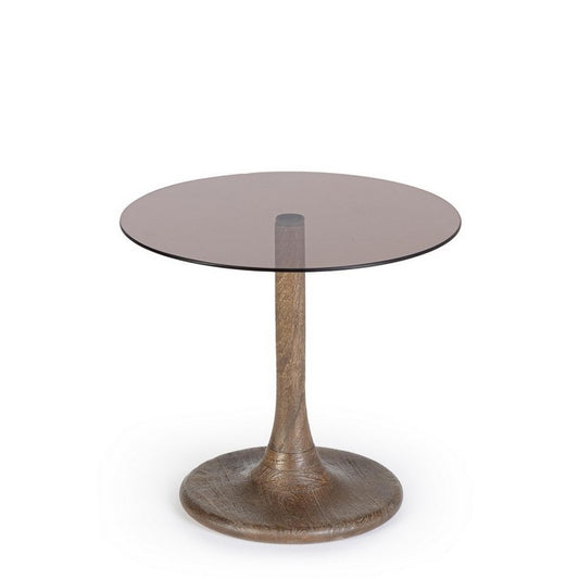 Tavolino in legno con piano in vetro temperato - Aberdeen - BIZZOTTO - 34260875935960