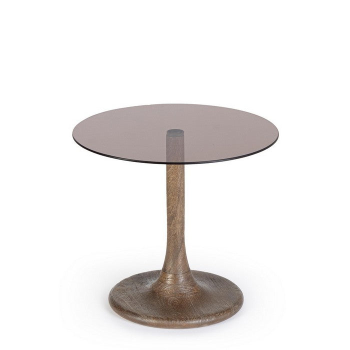 Tavolino in legno con piano in vetro temperato - Aberdeen - BIZZOTTO - 34266872086744