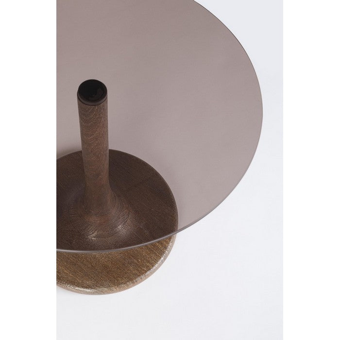 Tavolino in legno con piano in vetro temperato - Aberdeen - BIZZOTTO - 34279905329368