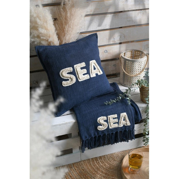 Coperta con decorazioni in stile mare 125x150 cm - Arcachon - SA STOF FRANCE - 34739050643672