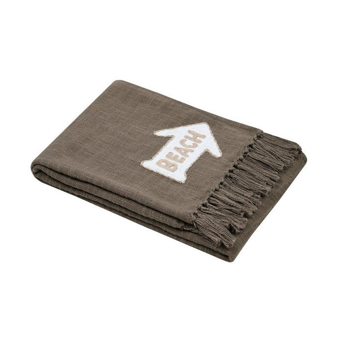 Coperta con decorazioni in stile mare 125x150 cm - Arcachon - SA STOF FRANCE - 34739051069656