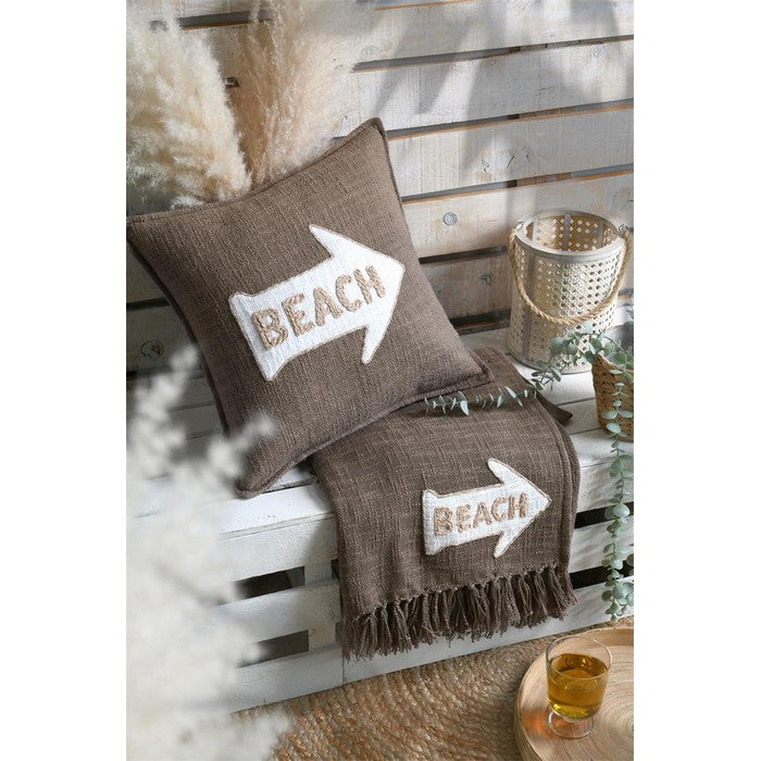 Coperta con decorazioni in stile mare 125x150 cm - Arcachon - SA STOF FRANCE - 34739051331800