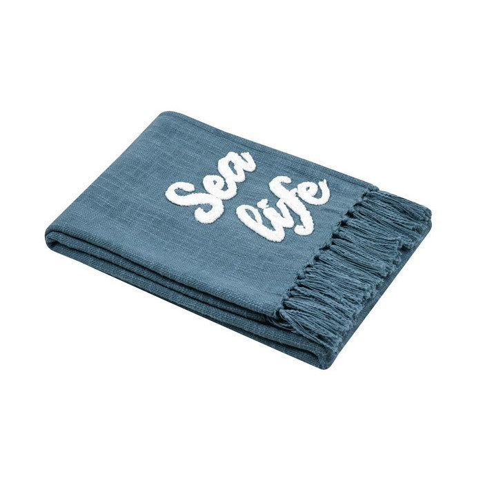 Coperta con decorazioni in stile mare 125x150 cm - Arcachon - SA STOF FRANCE - 34739052216536