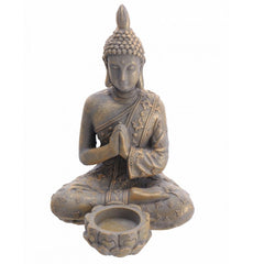 Porta tea light decorativo a forma di Buddha