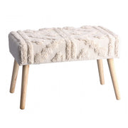 Panca in tessuto con gambe in legno - Hippie
