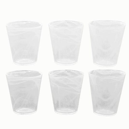 Set 6 bicchieri conici in vetro colorato - Alabastro - MERCURY - 63762037440890