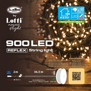 Catena lineare di 900 luci a LED per decorazione natalizia