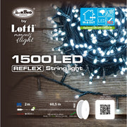 Catena lineare di 1500 luci a LED per decorazione natalizia