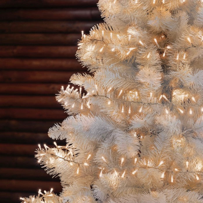 Catena lineare a nastro con 720 luci a LED per decorazione natalizia filo bianco